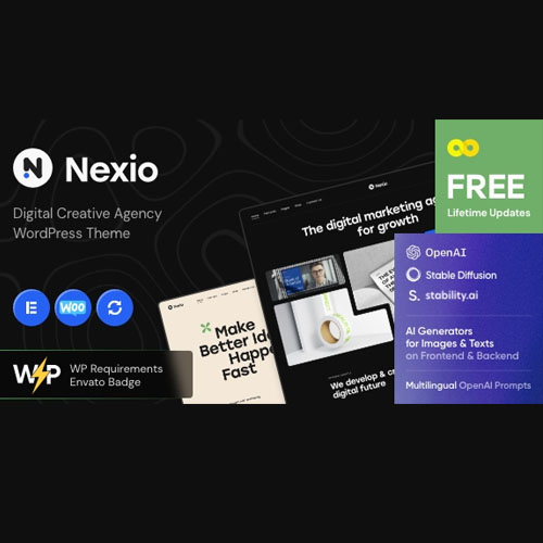 Nexio – Digital Creative Agency WordPress Theme + AI