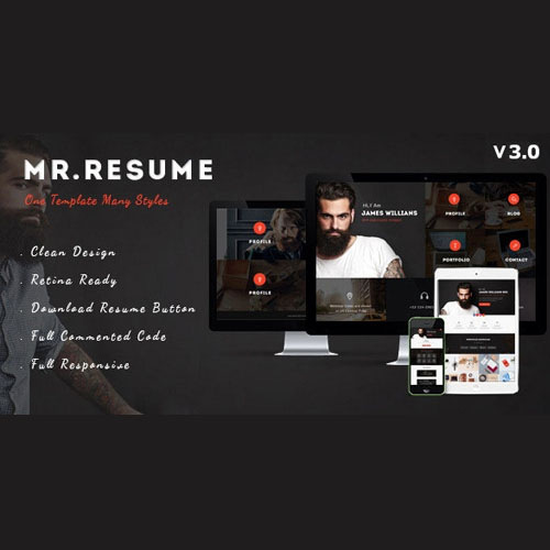 Morgan – Resume, vCard, Personal, Profile and Portfolio WP Theme